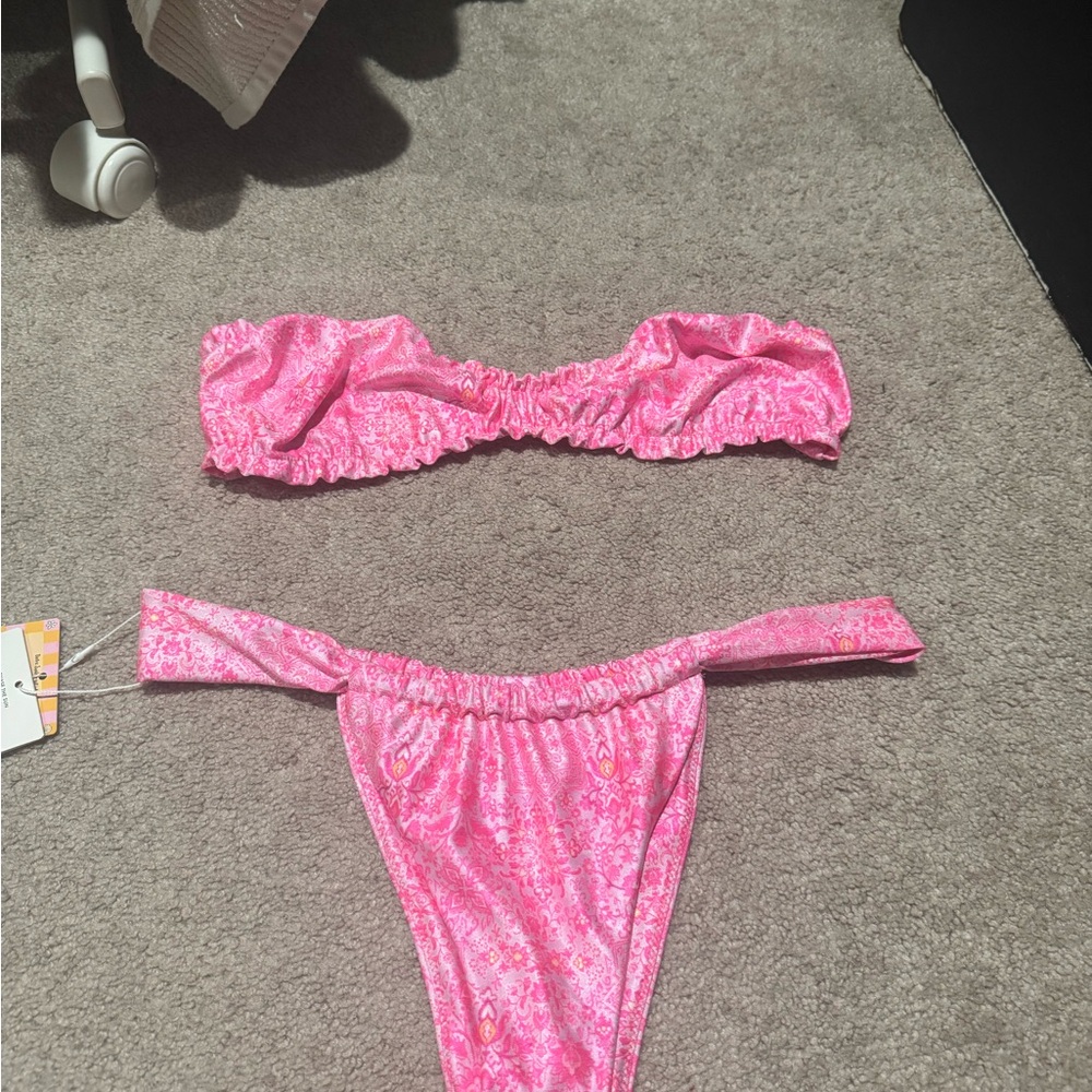 Kulani Kinis Pink Shimmer Bikini Set